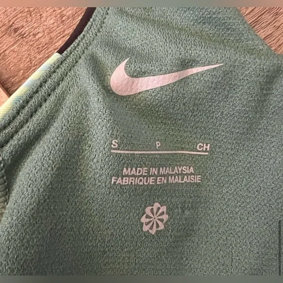 NIKE Colorful Leaf Print Tankini Top Swim New with Tags - Picture 7 of 7